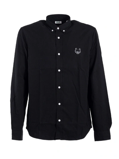 Shop Kenzo Tiger Patch Shirt In Nero