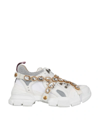 Shop Gucci Flashtrek Sneakers In Bianco