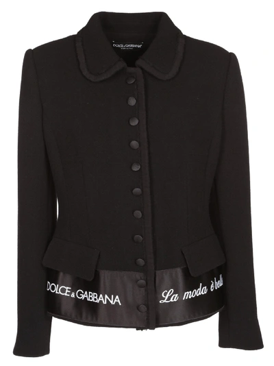 Shop Dolce & Gabbana La Moda È Bellezza Blazer In Black