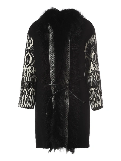 Shop Seventy Wool Black Coat In Nero