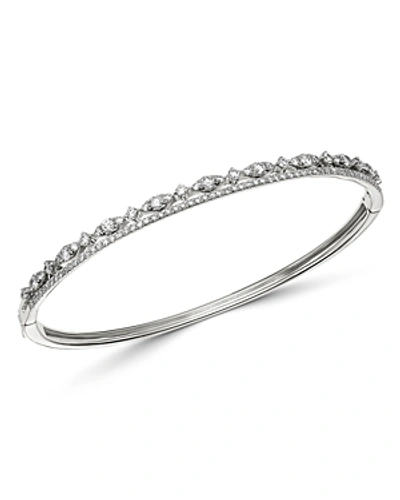 Shop Kc Designs 14k White Gold Diamond Double Row Bangle Bracelet