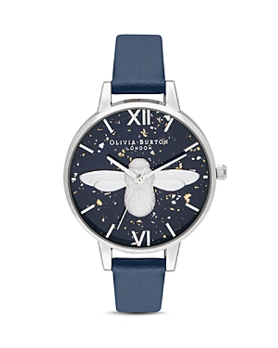 Shop Olivia Burton Celestial Bee-motif Watch, 34mm In Blue