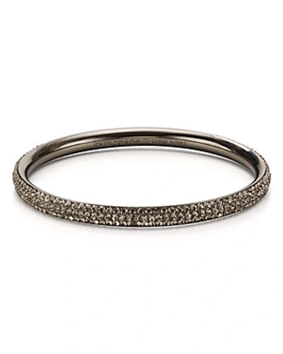 Shop Kate Spade New York Gold-plated Pave Bangle Bracelet In Gray