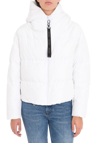 Shop Bacon Clothing Short Down Jacket With Hood In Bianco