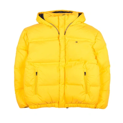 Shop Tommy Hilfiger Oversize Down Jacket In Yellow