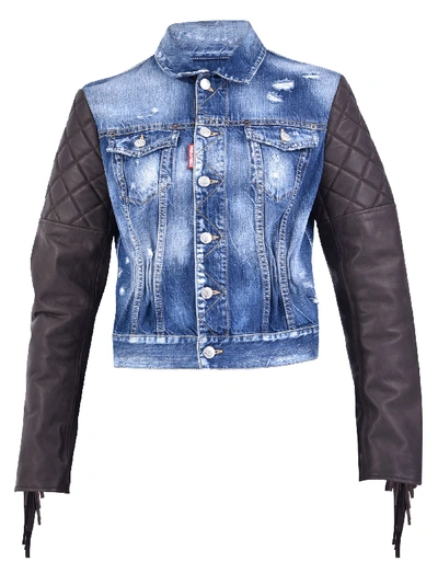Shop Dsquared2 Blue Denim Jacket