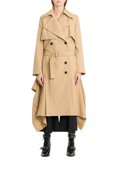 Shop Chloé Wool Trench In Beige