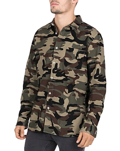 Shop Barney Cools Heritage Camouflage-print Corduroy Regular Fit Shirt In Camo Corduroy