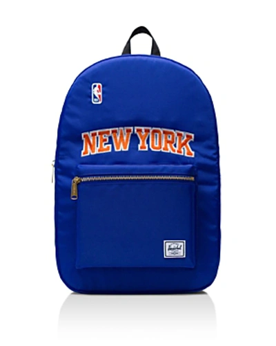 Shop Herschel Supply Co Nba Superfan Herschel Settlement Backpack In Knicks Blue