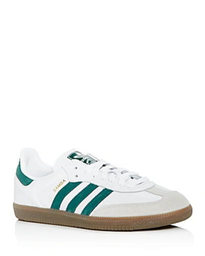 Shop Adidas Originals Men's Samba Og Leather Low-top Sneakers In White