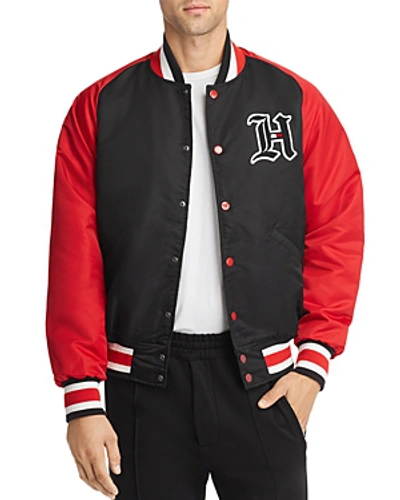 X Lewis Hamilton Varsity Jacket In Jet Black