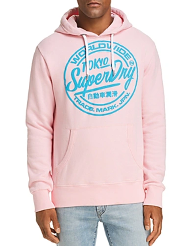 Superdry World Wide Ticket Type Hooded Sweatshirt In Pastel Pink | ModeSens
