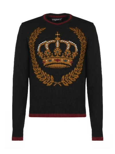 Shop Dolce & Gabbana Sweater In Nero Multicolor