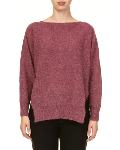 Shop Kangra Alpaca Blend Sweater In Raspberry