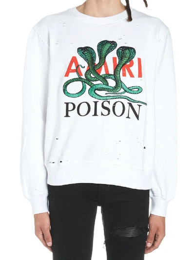 Shop Amiri 'poison' Sweatshirt In White