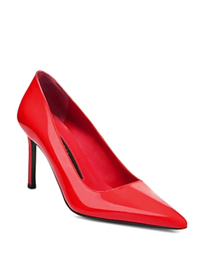 Shop Via Spiga Women's Nikole Pointed Toe High-heel Pumps In Red Patent Leather