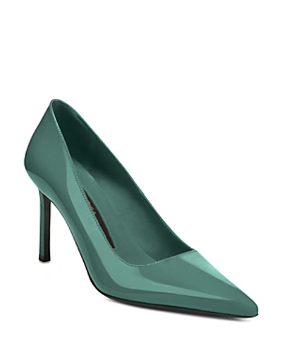 Shop Via Spiga Women's Nikole Pointed Toe High-heel Pumps In Pine Patent Leather