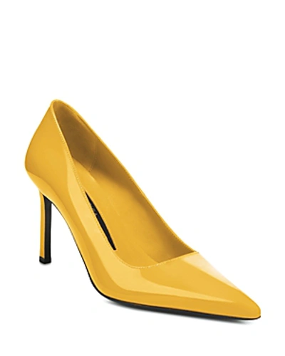 Shop Via Spiga Women's Nikole Pointed Toe High-heel Pumps In Marigold Patent Leather