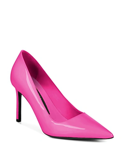 Shop Via Spiga Women's Nikole Pointed Toe High-heel Pumps In Fuchsia Patent Leather