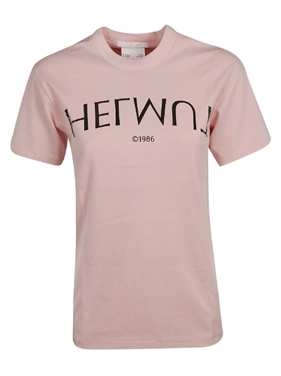 Shop Helmut Lang Logo Print T-shirt In Sqg Rose