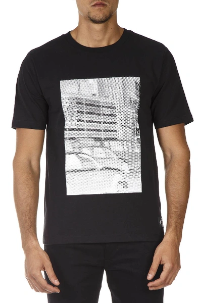 Shop Calvin Klein Black Cotton Printed T-shirt