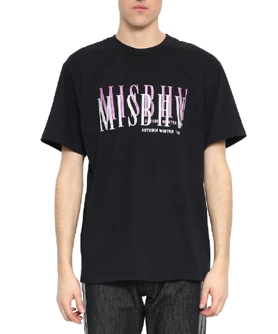 Shop Misbhv Black Logo Cotton T-shirt In Nero