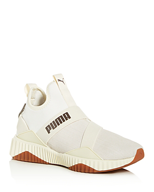 puma defy mid white