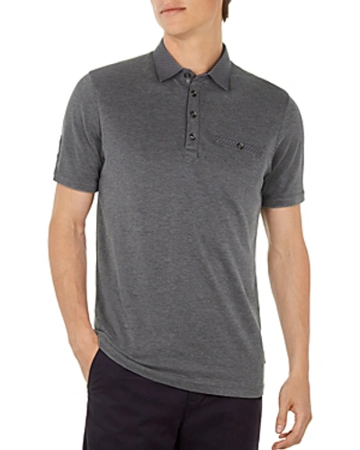 Shop Ted Baker Marsh Polynosic Regular Fit Polo Shirt In Gray