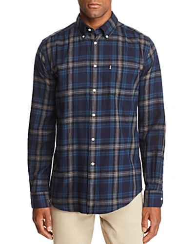 Shop Barbour Stapleton Highland Check Tailored Fit Button-down Shirt In Navy
