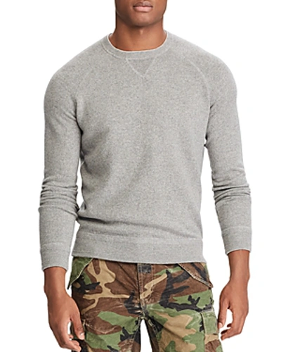 Shop Polo Ralph Lauren Merino Wool Crewneck Sweater In Fawn Gray