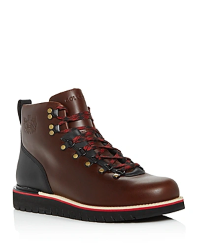 Shop Cole Haan Men's Grandexplore Alpine Waterproof Leather Hiker Boots In Dark Coffee