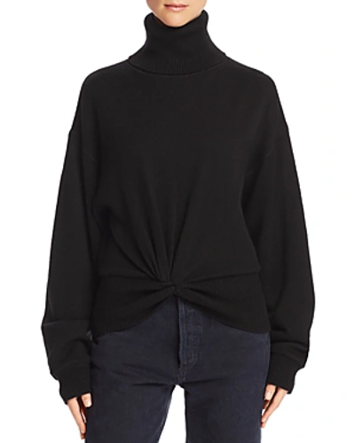 Shop Alexander Wang T Alexanderwang.t Double-layered Turtleneck Sweater In Black