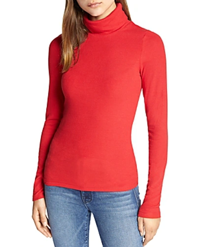 Shop Sanctuary Ribbed Turtleneck Top In Street Red