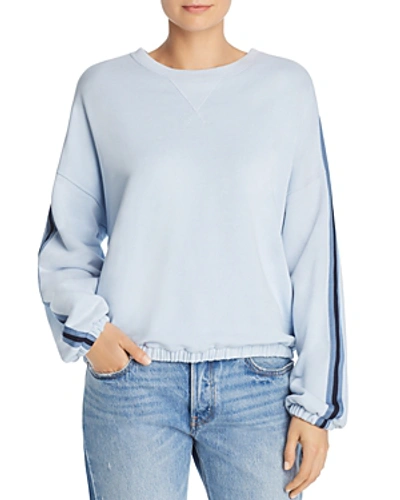 Shop Atm Anthony Thomas Melillo Stripe-detail Sweatshirt In Powder Blue