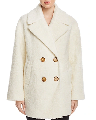 Shop Kate Spade New York Teddy Faux Fur Coat In French Cream
