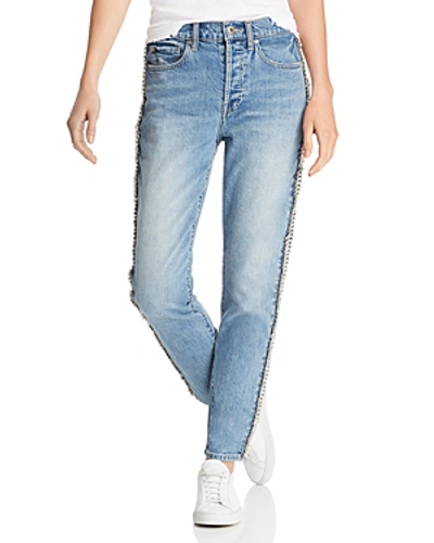 Shop Pistola Nico Mom High-rise Embellished Straight-leg Jeans In Duality