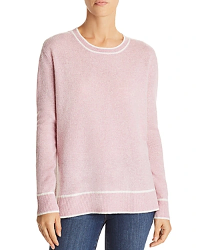 Shop C By Bloomingdale's Tipped Cashmere Sweater - 100% Exclusive In Marled Pink