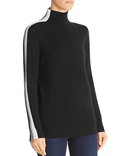 Shop C By Bloomingdale's Ski Striped Cashmere Sweater - 100% Exclusive In Black
