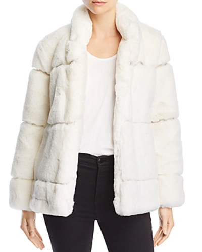 Shop Apparis Sarah Faux-fur Coat In Ivory