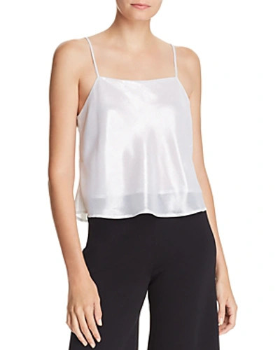 Shop Lucy Paris Cropped Metallic Camisole - 100% Exclusive In Silver