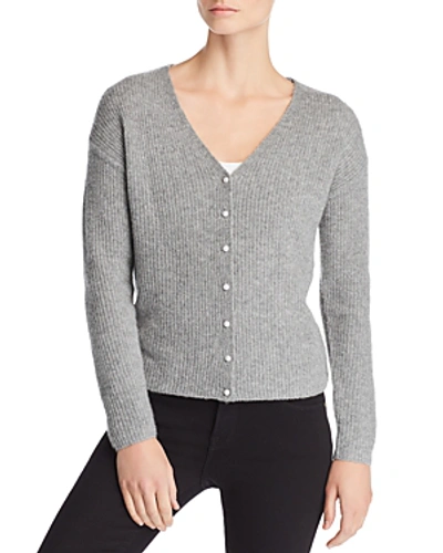 Shop C By Bloomingdale's V-neck Button Cardigan In Gray