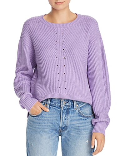 Shop Parker Ronnie Pointelle Sweater In Lavender