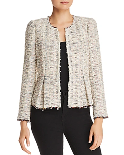 Shop Rebecca Taylor Rainbow Tweed Jacket In Multi