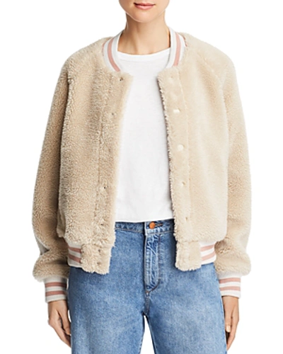 Shop Mother Letterman Sherpa Fleece Varsity Jacket In More Than A Feeling