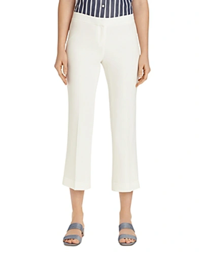 Shop Lafayette 148 Manhattan Crop Flare Pants In Cloud