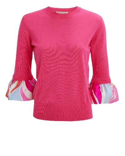 Shop Emilio Pucci Bell Sleeve Top