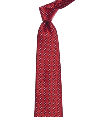 Shop Ermenegildo Zegna Red Paisley Silk Tie