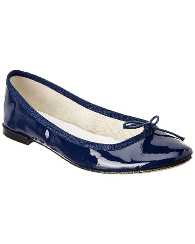 Shop Repetto Cendrillon Patent Ballerina Flat In Blue