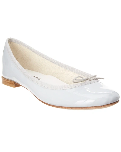 Shop Repetto Cendrillon Patent Ballerina Flat In Grey