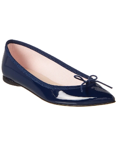 Shop Repetto Brigitte Patent Flat In Blue